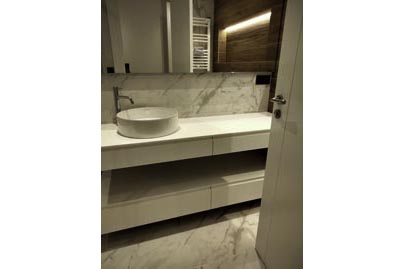 Mueble de baño lacado en blanco